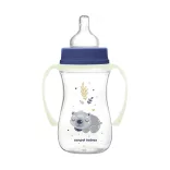 Canpol babies Antikolíková fľaša s svietiacou rukoväťou, EasyStart, SLEEPY KOALA, 240 ml - modrá