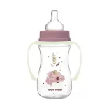 Canpol babies Antikolíková fľaša s svietiacou rukoväťou, EasyStart, SLEEPY KOALA, 240 ml - ružová