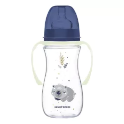   Canpol babies Antikolíková fľaša s osvetlenou rukoväťou, EasyStart, SLEEPY KOALA, 300 ml – modrá