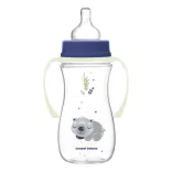 Canpol babies Antikolíková fľaša s osvetlenou rukoväťou, EasyStart, SLEEPY KOALA, 300 ml – modrá