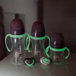 Canpol babies Antikolíková fľaša s osvetlenou rukoväťou, EasyStart, SLEEPY KOALA, 300 ml – ružová