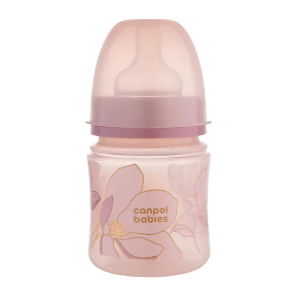 Canpol babies Antikolíková fľaša, EasyStart, GOLD, 120 ml – ružová