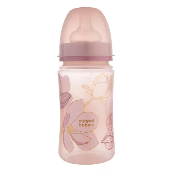Canpol babies Antikolíková fľaša, EasyStart, GOLD, 240 ml – ružová