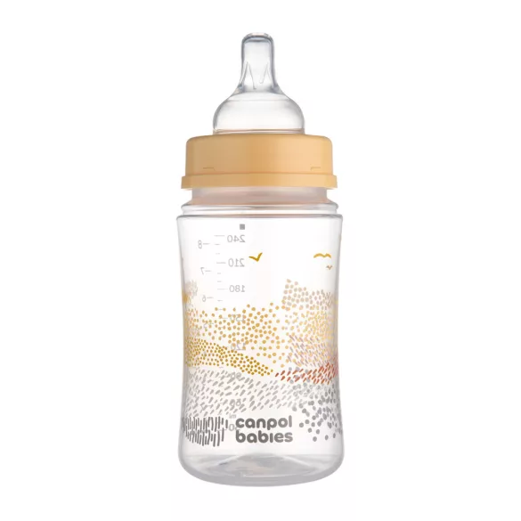 Canpol babies Antikolíková fľaša, EasyStart, GOLD, 240 ml – béžová