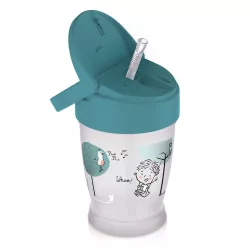   LOVI Pohárik s brčkom JUNIOR 250 ml 11 mesiacov+ Lovely – chlapec