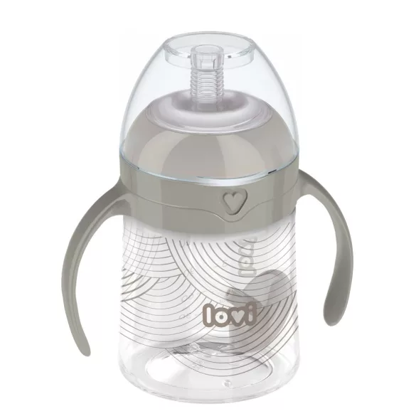 LOVI First Cup vážená fľaša so slamkou HARMONY 150 ml