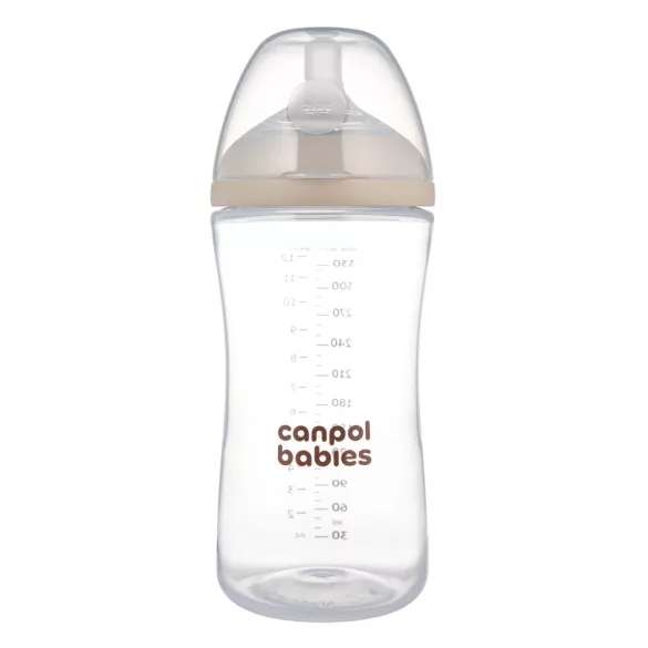 Canpol babies Natural Shape fľaša proti kolike 330 ml