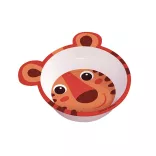 Canpol babies Miska s protišmykovým povrchom, melamín, 490 ml, HELLO LITTLE – oranžová