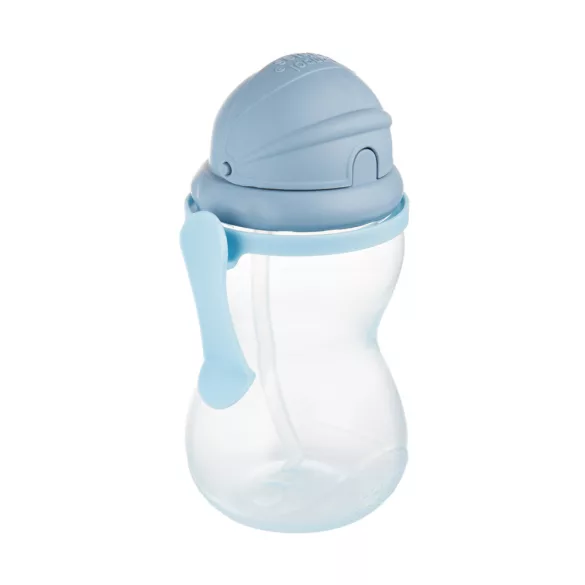 Canpol babies Športový pohárik so slamkou, 370 ml, modrý