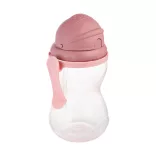 Canpol babies Športový pohárik so slamkou, 370 ml, ružový
