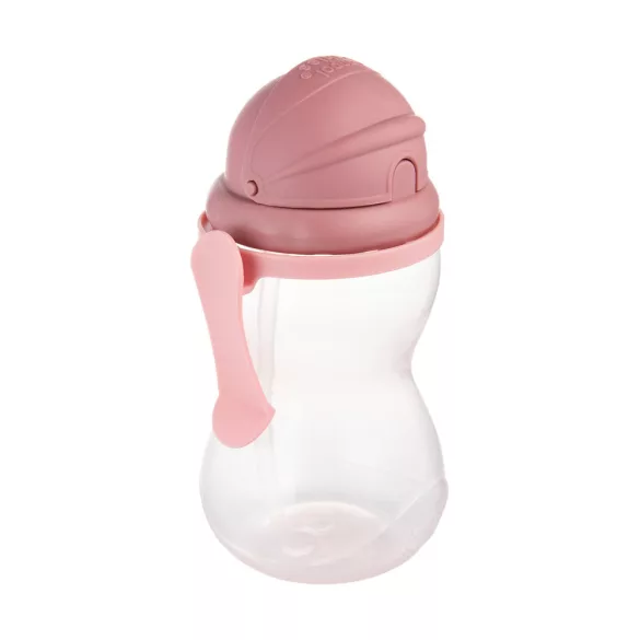 Canpol babies Športový pohárik so slamkou, 370 ml, ružový
