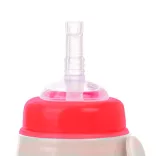 Canpol babies Športový pohárik bez kvapiek, so silikónovou slamkou, 350 ml, HELLO LITTLE - červený