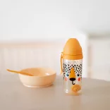 Canpol babies Športový pohárik bez kvapiek s vyváženou slamkou BabiesBoo 350 ml – gepard