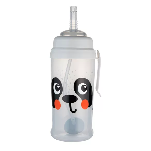Canpol babies Športový pohárik bez kvapiek, s vyváženou slamkou, BabiesBoo, panda