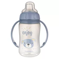   Canpol babies Naučný pohárik so silikónovým náustkom, CUTE ANIMALS, 320 ml, psík