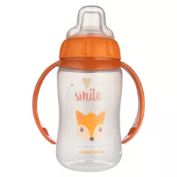   Canpol babies Naučný pohárik so silikónovým náustkom, CUTE ANIMALS, 320 ml, líška