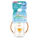 Canpol babies Naučný pohárik so silikónovým náustkom, CUTE ANIMALS, 320 ml, líška
