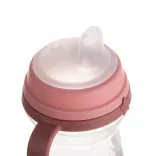 Canpol babies Pohárik so silikónovým náustkom, FirstCup, 150 ml, Bonjour Paris – ružový