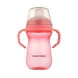 Canpol babies Pohárik so silikónovým náustkom, FirstCup, 250 ml, ružový