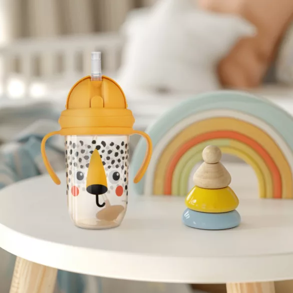 Canpol babies Ťažký pohárik s náustkom, 270 ml, BabiesBoo, gepard