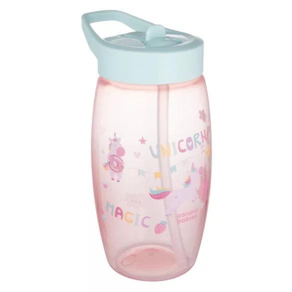Canpol babies Športová fľaša s výklopným náustkom, Unicorns, 400 ml