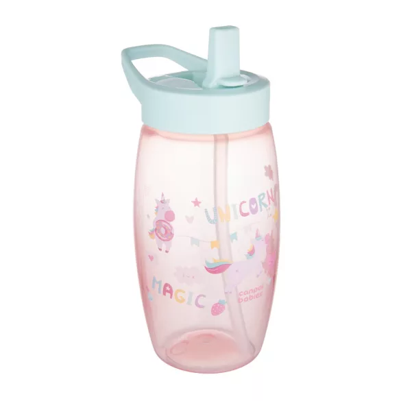 Canpol babies Športová fľaša s výklopným náustkom, Unicorns, 400 ml