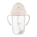 Canpol babies Ťažký pohárik s brčkom, 270 ml, krémová farba