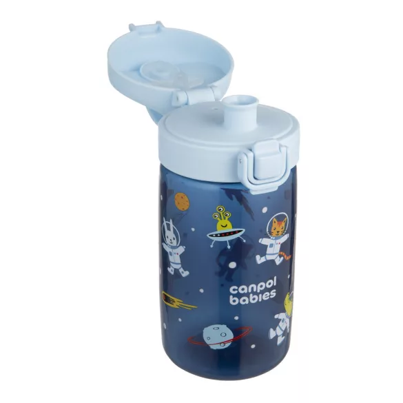 Canpol babies JUNIOR detská fľaša 400 ml, modrá