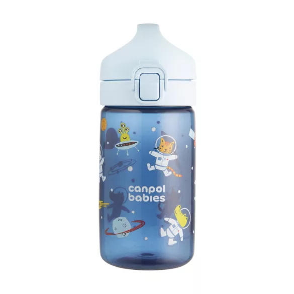 Canpol babies JUNIOR detská fľaša 400 ml, modrá