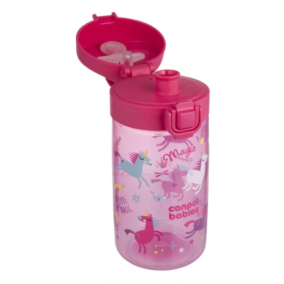 Canpol babies JUNIOR detská fľaša 400 ml ružová