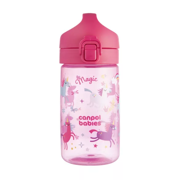 Canpol babies JUNIOR detská fľaša 400 ml ružová