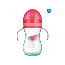   Canpol babies Tréningový pohárik so silikónovým ventilom, 270 ml, SO COOL - ružový