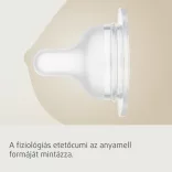 Canpol babies Silikónová cumlík na fľaše v tvare S, 3 mesiace+, 2 ks, pomalý