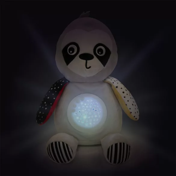 Canpol babies Senzorická hračka s melódiami a projektorom 3 v 1 BabiesBoo – leňoch
