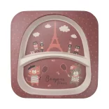 Canpol babies Obedová sada, 5 ks, BONJOUR PARIS – červená