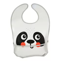  Canpol babies Silikónová zásterka s vreckom, BabiesBoo, panda