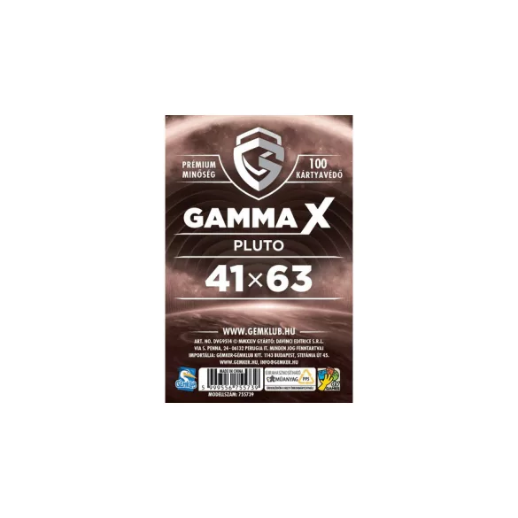 Gamma X – ochrana kariet Pluto (41 x 63 mm)