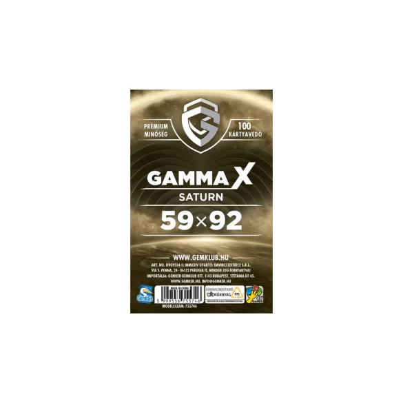 Gamma X – ochranný obal na karty Saturn (59 x 92 mm)