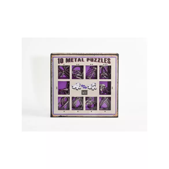 Eureka  – 10-dielna sada kovových puzzle – fialová *-***