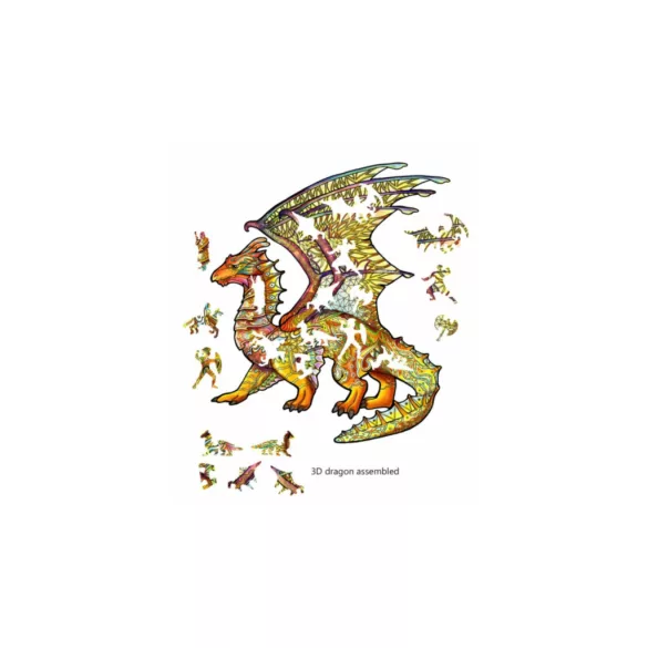 Eureka  - Drevené puzzle – Drak (FSC-wood)