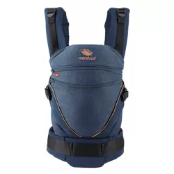 Manduca XT nosič z organickej bavlny Denimblue-Toffee