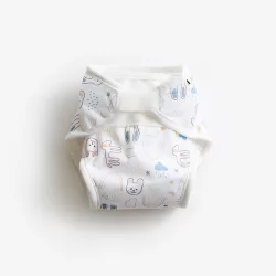 Vimse plienkové nohavičky - White Teddy