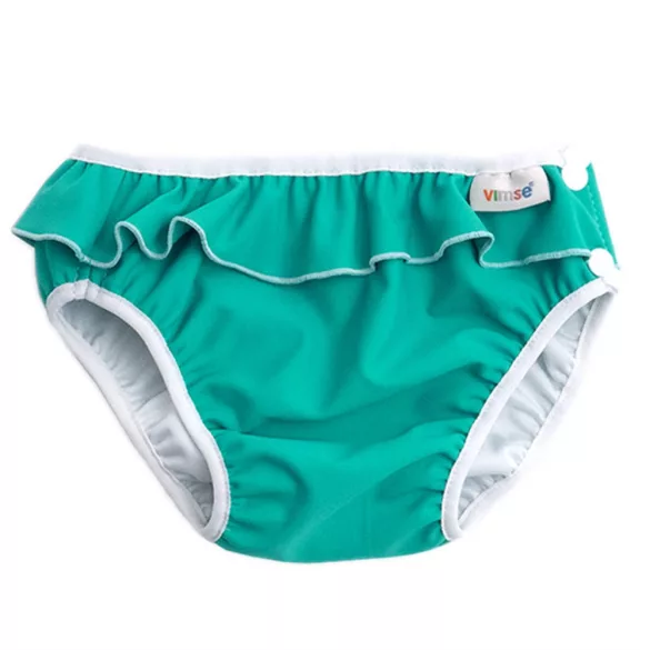 Plavecké plienky Vimse – volánikové Crayon Green – S