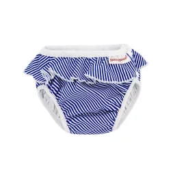 Plavecké plienky Vimse, volánikové – Blue/White Stripes