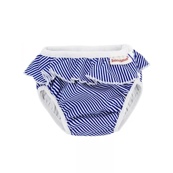 Plavecké plienky Vimse, volánikové – Blue/White Stripes