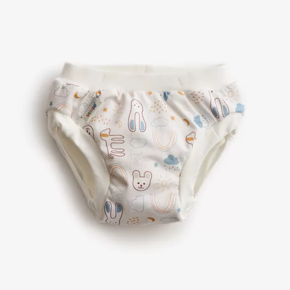Vimse plienka na odvykanie od plienok – Pink Dots / White teddy (2 ks)