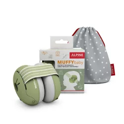 Alpine Muffy Baby ušné zátky pre dojčatá, zelené
