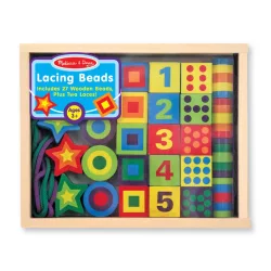 Melissa & Doug korálky na šnúrku v krabičke