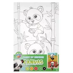 Moxy Maľovanie podľa čísel, 6 farieb – Panda