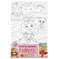 Moxy Maľovanie podľa čísel, 6 farieb – Princezná
